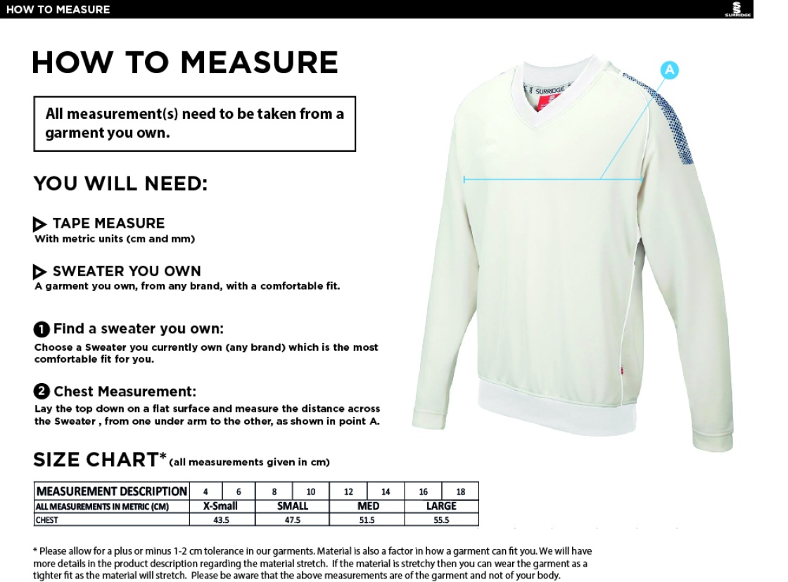 ADDINGTON VILLAGE CC BLAST LONG SLEEVE WOMEN'S SWEATER - Ivory - Size Guide
