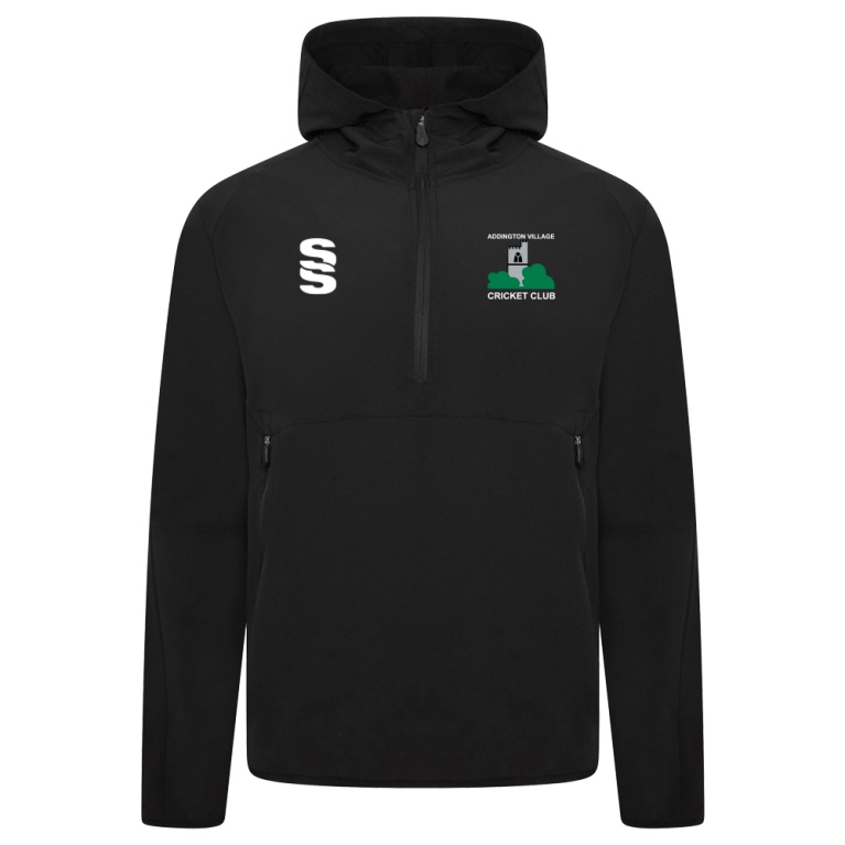 ADDINGTON VILLAGE CC Dual Elite 1/4 Zip Hoody / Rain Jacket : Black